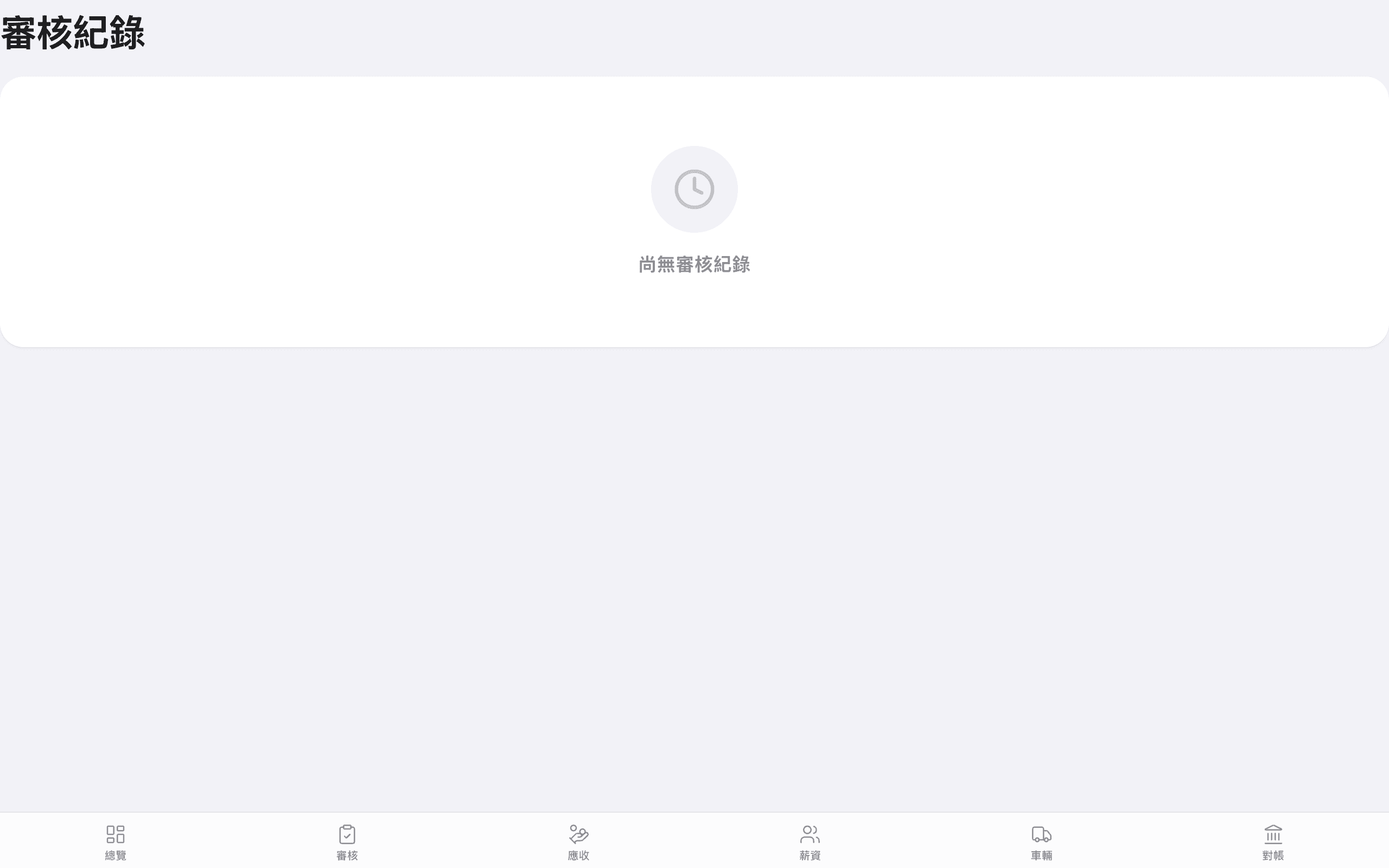 操作歷史 — 所有審核與操作紀錄